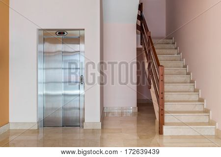 image of elevator in an apartment house
