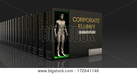 Corporate Flunky Endless Supply of Labor in Job Market Concept 3D Illustration Render