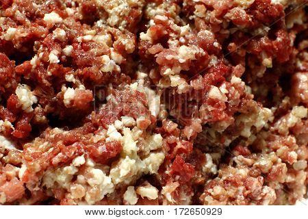 Minced Meat Full Frame Close Up Background