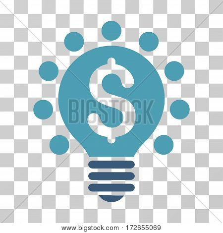 Business Patent Bulb icon. Vector illustration style is flat iconic bicolor symbol cyan and blue colors transparent background. Designed for web and software interfaces.