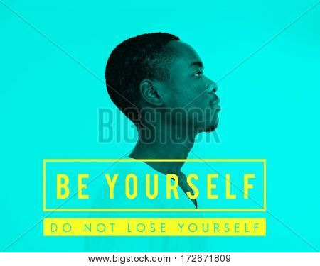 Be yourself overlay word young people