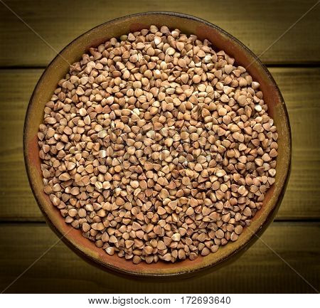 Buckwheat in a round pot delicious and natural