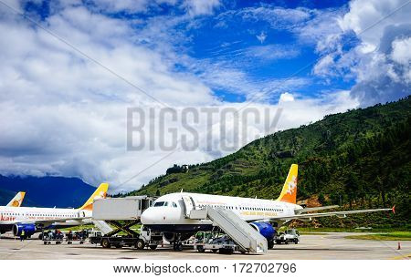 Paro Airport In Thimphu, Bhutan