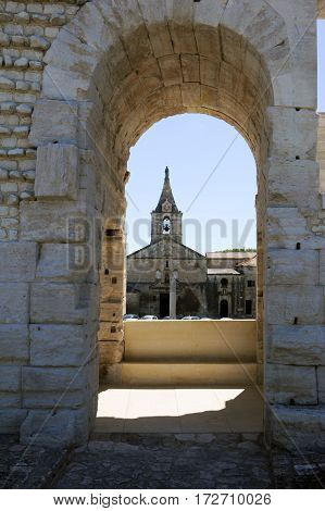 Detail Of The Amphithater At Arles On France