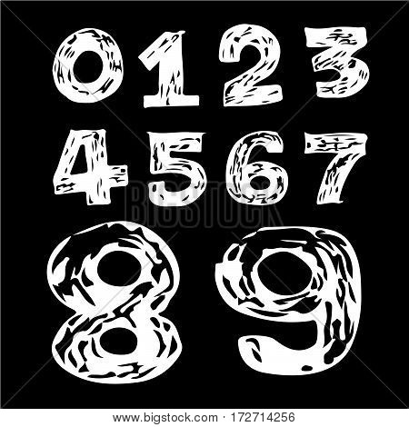 an images of Or pictogram Numbers hand draw icon