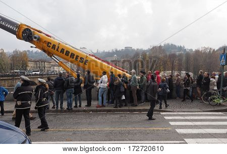 River Po Flood In Turin