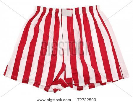 Red white striped boxer shorts underwear