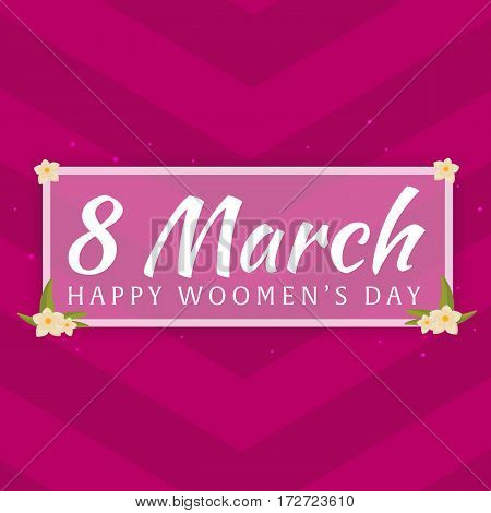 8 March. Happy Woomens Day International Woomen S Day. Vector Flat Illustration.