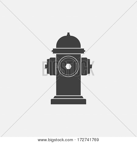 Hydrant firefighter extinguish the fire icon in flat style isolated on gray background. Vector Illustration