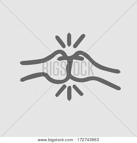 Fist bump vector icon eps 10. Simple illustration.
