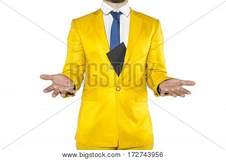 Businessman Shows That Hath Clean Hands, Not Taking Bribes