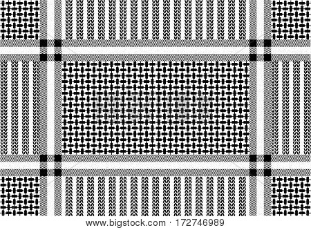 Traditional Middle Eastern headdress. Simple textile print.
