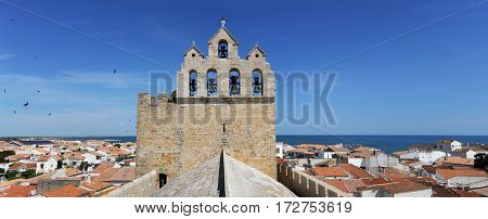The church of Saintes-Maries de la Mer on Camargue on France