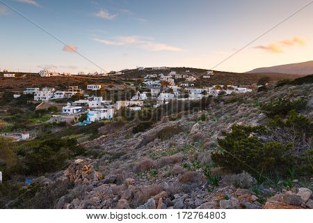 Agios Georgios village on Iraklia island in Lesser Cyclades, Greece.
