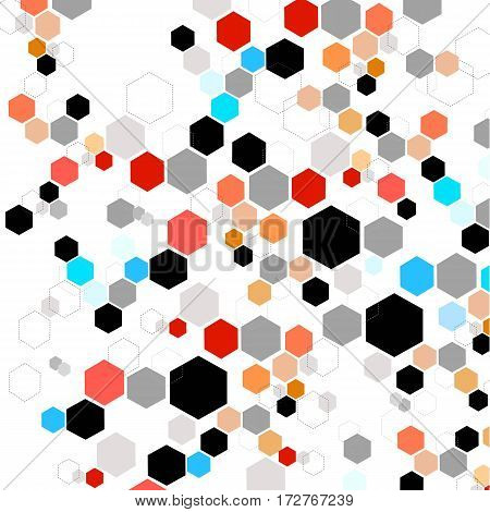 geometric art in white background vector illustration