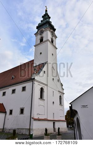 Mosonmagyarovar church,town and spa in Hungary in Europe