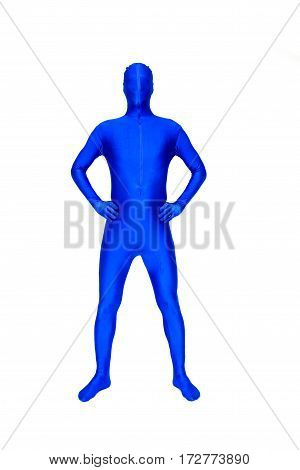 Mysterious Blue Man In Morphsuit