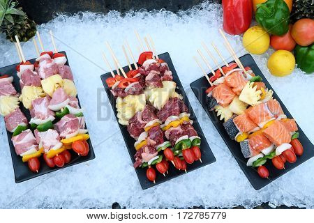 Bar-b-q,barbeque Grill ,barbecue,street Food In Thailand