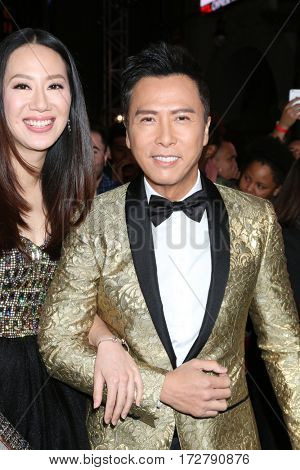 LOS ANGELES - JAN 19:  Cissy Wang, Donnie Yen at the 