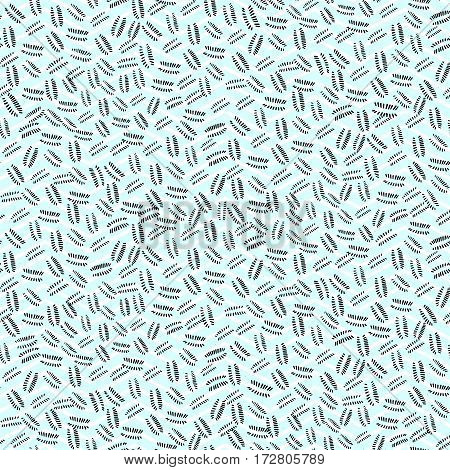 Small vector ditsy pattern with abstract organic round shapes and micro marks. Seamless pattern in nautical baby blue color for invitation background, textile design in Memphis style. Minimalist print
