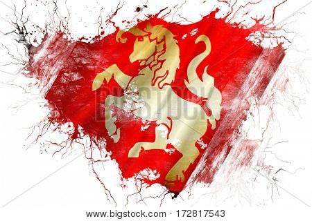 Grunge old Twente flag 