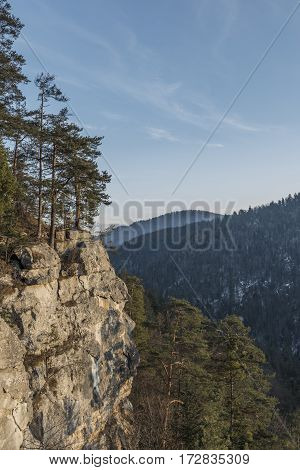 Tomasovsky View In Slovakia Paradise In Winter Sunny Evening
