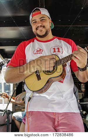 Brazilian Popular Street Carnival With Samba Music