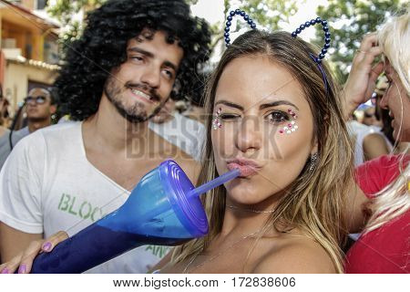 Brazilian Popular Street Carnival With Samba Music