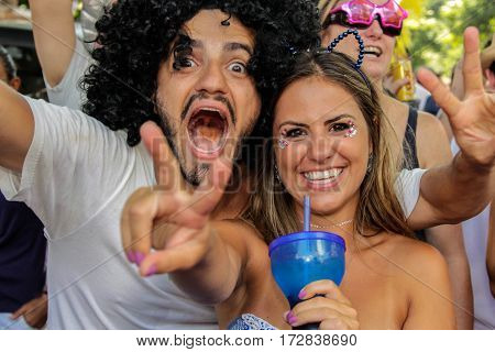 Brazilian Popular Street Carnival With Samba Music
