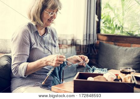 Knitting Chilling Rest Leisure Activity