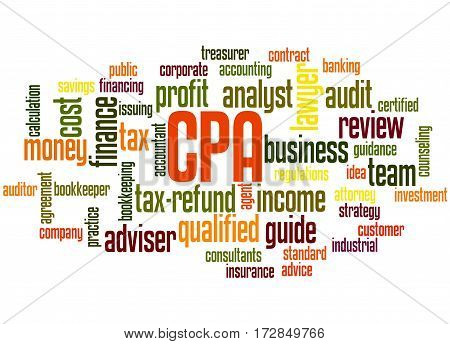 Cpa - Certified Public Accountant, Word Cloud Concept 6