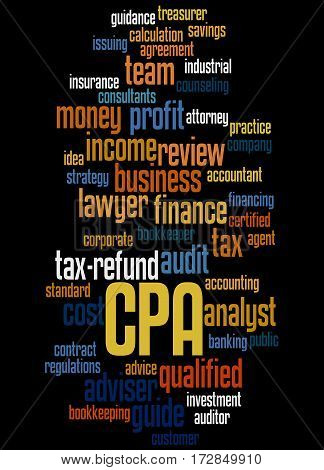 Cpa - Certified Public Accountant, Word Cloud Concept 9