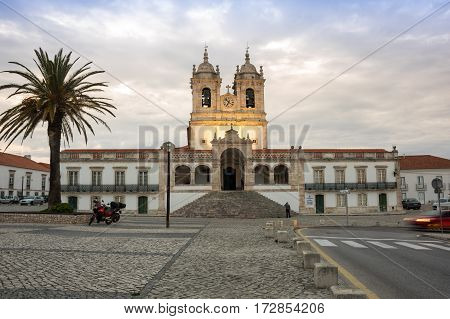 The Church of Nossa Senhora da Nazare (Church of Our Lady of Nazare) is an imposing church located on the hilltop O Sitio overlooking Nazare Portugal