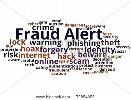 Fraud Alert, Word Cloud Concept