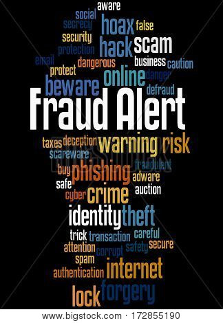 Fraud Alert, Word Cloud Concept 6