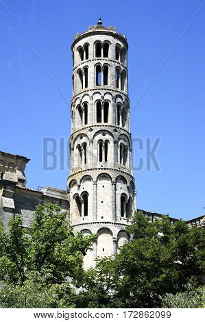 Uzes Cathedral (Cathedrale Saint-Theodorit d'Uzes) is a former Roman Catholic cathedral located in the city of Uzes a southern French city in the Languedoc-Roussillo region