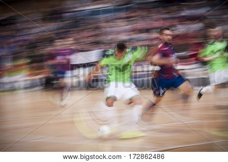 VALENCIA, SPAIN - FEBRUARY 19: (L) Taffy during Spanish league match between Levante UD FS and Movistar Inter at Cabanyal Stadium on February 19, 2017 in Valencia, Spain