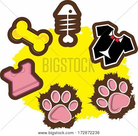 Icons for pets and pet stores for cute and colorful use.