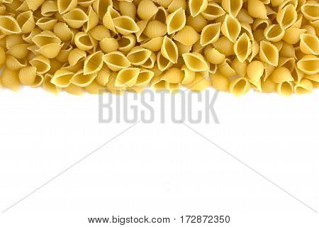 A portion of pasta isolated on white