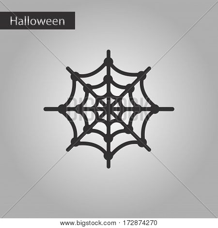 black and white style icon of spider's web