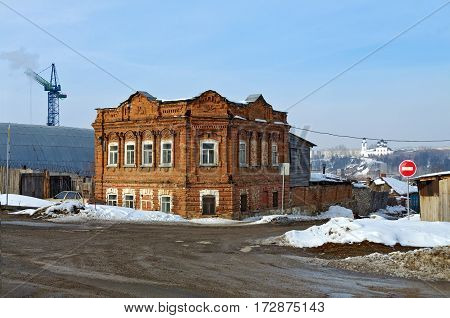 Old residence of the wealthy citizens of the late 19th century. City Kamensk-Uralsky, Sverdlovsk region, Russia.