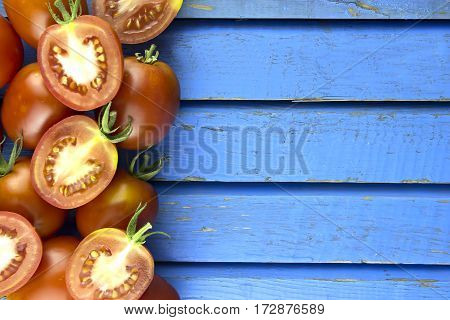 chopped tomatoes top view useful and tasty natural