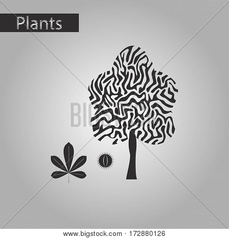 black and white style icon of Castanea