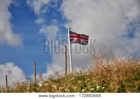 The Union Jack flies over Fort Rinella in Malta