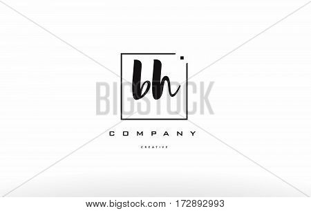 Bh B H Hand Writing Letter Company Logo Icon Design