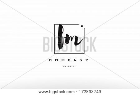 Fm F M Hand Writing Letter Company Logo Icon Design