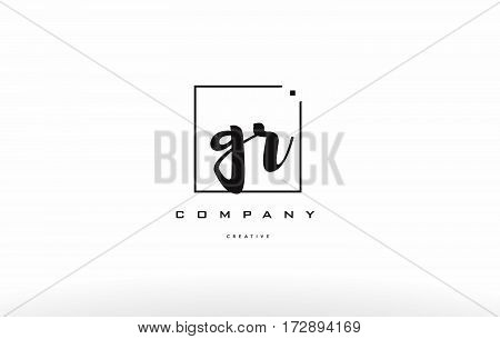 Gr G R Hand Writing Letter Company Logo Icon Design