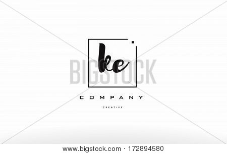 Ke K E Hand Writing Letter Company Logo Icon Design