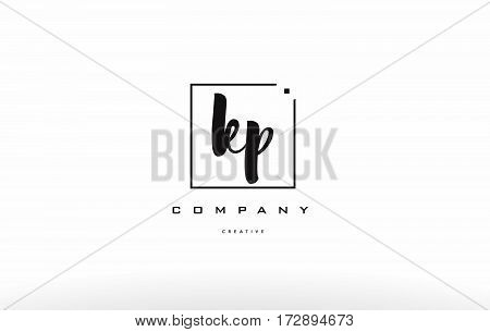 Kp K P Hand Writing Letter Company Logo Icon Design