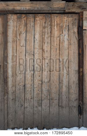 Old Style Wooden Door in urban rural area